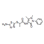 2-[(5-Amino-1,3,4-thiadiazol-2-yl)thio]-N-(1,5-dimethyl-3-oxo-2-phenyl-2,3-dihydro-4-pyrazolyl)propanamide