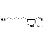 5-amino-3-(5-aminopentyl)-1H-pyrazole-4-carbonitrile