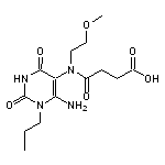 4-[(6-amino-2,4-dioxo-1-propyl-1,2,3,4-tetrahydropyrimidin-5-yl)(2-methoxyethyl)amino]-4-oxobutanoic acid