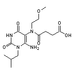 4-[(6-amino-1-isobutyl-2,4-dioxo-1,2,3,4-tetrahydropyrimidin-5-yl)(2-methoxyethyl)amino]-4-oxobutanoic acid