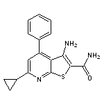 3-amino-6-cyclopropyl-4-phenylthieno[2,3-b]pyridine-2-carboxamide