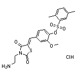 2,5-Dimethyl-benzenesulfonic acid 4-[3-(2-amino-ethyl)-2,4-dioxo-thiazolidin-5-ylidenemethyl]-2-methoxy-phenyl ester hydrochloride