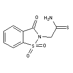 2-(1,1-dioxido-3-oxo-1,2-benzisothiazol-2(3H)-yl)ethanethioamide