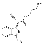 (2Z)-2-(3-amino-1H-isoindol-1-ylidene)-2-cyano-N-(3-methoxypropyl)acetamide