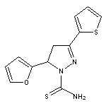 5-(2-furyl)-3-thien-2-yl-4,5-dihydro-1H-pyrazole-1-carbothioamide