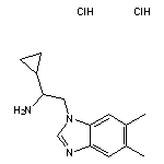 1-cyclopropyl-2-(5,6-dimethyl-1H-1,3-benzodiazol-1-yl)ethan-1-amine dihydrochloride