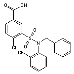 3-{[benzyl(2-chlorophenyl)amino]sulfonyl}-4-chlorobenzoic acid