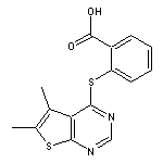 2-(5,6-Dimethyl-thieno[2,3-d]pyrimidin-4-ylsulfanyl)-benzoic acid