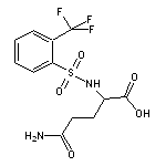 5-amino-5-oxo-2-({[2-(trifluoromethyl)phenyl]sulfonyl}amino)pentanoic acid