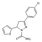 3-(4-chlorophenyl)-5-(2-furyl)-4,5-dihydro-1H-pyrazole-1-carbothioamide