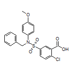 5-[N-Benzyl-N-(4-methoxyphenyl)sulfamoyl]-2-chlorobenzoic Acid