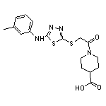 1-[({5-[(3-methylphenyl)amino]-1,3,4-thiadiazol-2-yl}thio)acetyl]piperidine-4-carboxylic acid