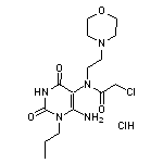 N-(6-amino-2,4-dioxo-1-propyl-1,2,3,4-tetrahydropyrimidin-5-yl)-2-chloro-N-(2-morpholin-4-ylethyl)acetamide hydrochloride