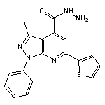 3-Methyl-1-phenyl-6-thiophen-2-yl-1H-pyrazolo[3,4-b]pyridine-4-carboxylic acid hydrazide