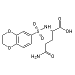 5-amino-2-[(2,3-dihydro-1,4-benzodioxin-6-ylsulfonyl)amino]-5-oxopentanoic acid