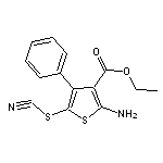 2-Amino-4-phenyl-5-thiocyanato-thiophene-3-carboxylic acid ethyl ester