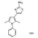 4-(2,5-dimethyl-1-phenyl-1H-pyrrol-3-yl)-1,3-thiazol-2-amine hydrochloride