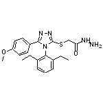 [4-(2,6-Diethyl-phenyl)-5-(4-methoxy-phenyl)-4H-[1,2,4]triazol-3-ylsulfanyl]-acetic acid hydrazide