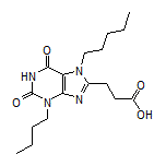 3-(3-Butyl-2,6-dioxo-7-pentyl-2,3,6,7-tetrahydro-1H-purin-8-yl)propanoic Acid