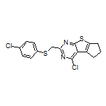 4-Chloro-2-[[(4-chlorophenyl)thio]methyl]-6,7-dihydro-5H-cyclopenta[4,5]thieno[2,3-d]pyrimidine