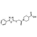 1-[2-(5-Phenyl-[1,3,4]oxadiazol-2-ylsulfanyl)-acetyl]-piperidine-4-carboxylic acid