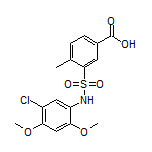 3-[N-(5-Chloro-2,4-dimethoxyphenyl)sulfamoyl]-4-methylbenzoic Acid