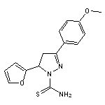 5-(2-furyl)-3-(4-methoxyphenyl)-4,5-dihydro-1H-pyrazole-1-carbothioamide