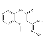 2-(N-Hydroxycarbamimidoyl)-N-(2-methoxy-phenyl)-acetamide