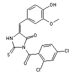 3-(2,4-Dichloro-benzoyl)-5-(4-hydroxy-3-methoxy-benzylidene)-2-thioxo-imidazolidin-4-one