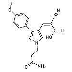 (2Z)-3-[1-(3-amino-3-oxopropyl)-3-(4-methoxyphenyl)-1H-pyrazol-4-yl]-2-cyanoacrylic acid