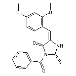 3-Benzoyl-5-(2,4-dimethoxy-benzylidene)-2-thioxo-imidazolidin-4-one