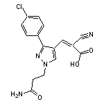 (2Z)-3-[1-(3-amino-3-oxopropyl)-3-(4-chlorophenyl)-1H-pyrazol-4-yl]-2-cyanoacrylic acid