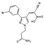 (2Z)-3-[1-(3-amino-3-oxopropyl)-3-(3-bromophenyl)-1H-pyrazol-4-yl]-2-cyanoacrylic acid