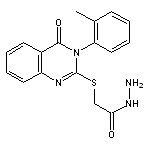 2-{[3-(2-methylphenyl)-4-oxo-3,4-dihydroquinazolin-2-yl]sulfanyl}acetohydrazide