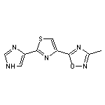 5-[2-(1H-imidazol-4-yl)-1,3-thiazol-4-yl]-3-methyl-1,2,4-oxadiazole