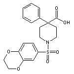 1-(2,3-dihydro-1,4-benzodioxin-6-ylsulfonyl)-4-phenylpiperidine-4-carboxylic acid