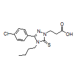 3-[4-butyl-3-(4-chlorophenyl)-5-thioxo-4,5-dihydro-1H-1,2,4-triazol-1-yl]propanoic acid