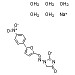 sodium 1-({[5-(4-nitrophenyl)furan-2-yl]methylidene}amino)-4-oxo-4,5-dihydro-1H-imidazol-2-olate pentahydrate