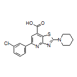 5-(3-Chlorophenyl)-2-(1-piperidyl)thiazolo[4,5-b]pyridine-7-carboxylic Acid