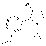 1-cyclopropyl-2-(3-methoxyphenyl)pyrrolidin-3-amine