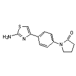 1-[4-(2-amino-1,3-thiazol-4-yl)phenyl]pyrrolidin-2-one