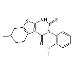 3-(2-methoxyphenyl)-7-methyl-2-thioxo-2,3,5,6,7,8-hexahydro[1]benzothieno[2,3-d]pyrimidin-4(1H)-one