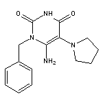 6-amino-1-benzyl-5-(pyrrolidin-1-yl)-1,2,3,4-tetrahydropyrimidine-2,4-dione