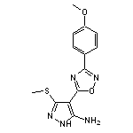 4-[3-(4-methoxyphenyl)-1,2,4-oxadiazol-5-yl]-3-(methylsulfanyl)-1H-pyrazol-5-amine