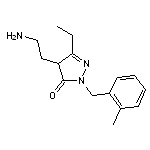 4-(2-aminoethyl)-3-ethyl-1-[(2-methylphenyl)methyl]-4,5-dihydro-1H-pyrazol-5-one