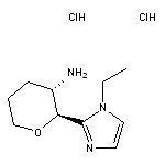 (2S,3S)-2-(1-ethyl-1H-imidazol-2-yl)oxan-3-amine dihydrochloride