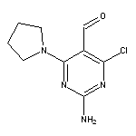 2-amino-4-chloro-6-pyrrolidin-1-ylpyrimidine-5-carbaldehyde