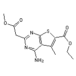 ethyl 4-amino-2-(2-methoxy-2-oxoethyl)-5-methylthieno[2,3-d]pyrimidine-6-carboxylate