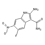 2-amino-5-fluoro-6-nitro-1H-indole-3-carboxamide