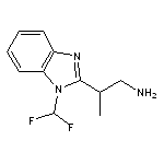 2-[1-(difluoromethyl)-1H-benzimidazol-2-yl]propan-1-amine